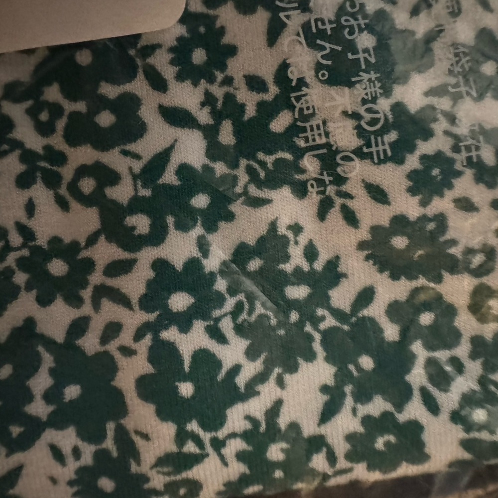 Old Navy Teal and Cream Floral Top